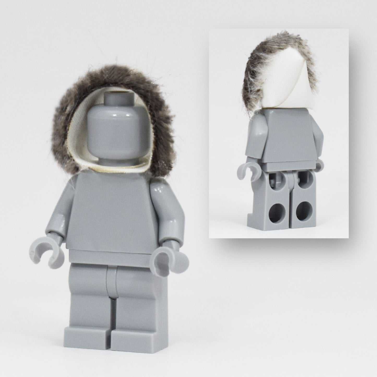 White Hood with Colored Fur